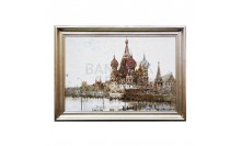 ภาพสีน้ำมัน-กรอบรูปไม้จริงสีเงิน ภาพวาดสถานที่สำคัญ